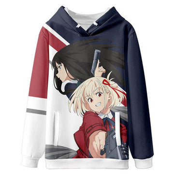 Anime Lycoris Recoil Sudadera Cosplay Navidad Fiesta 3D Impreso Casual